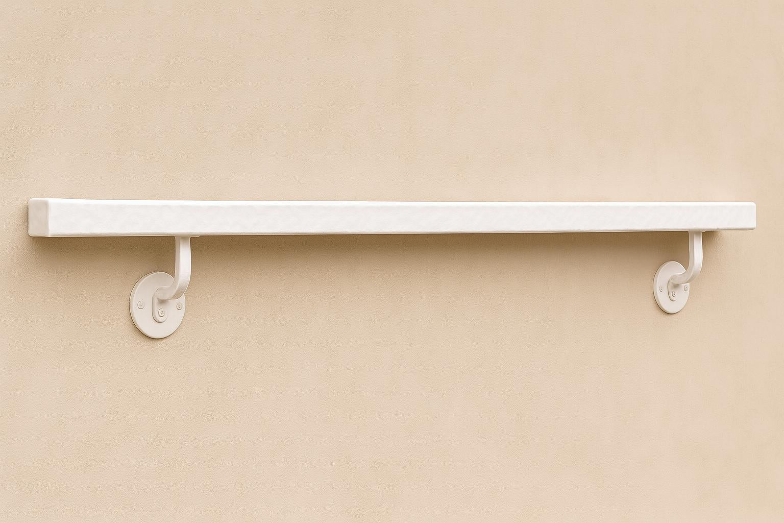 Hammered Steel Handrail | Modern Square End, Indoor Outdoor