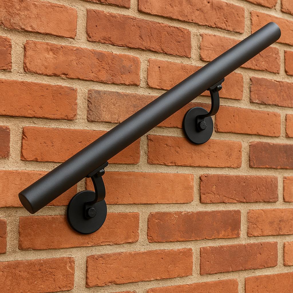 Modern Steel Handrail | Round Metal Stair Railing | ADA Compliant