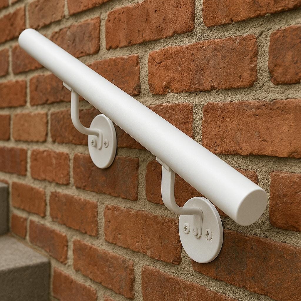 Modern Steel Handrail | Round Metal Stair Railing | ADA Compliant