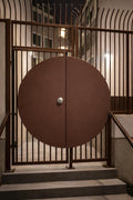 Handmade Round Steel Security Door | Modern Minimalist Entry Gate