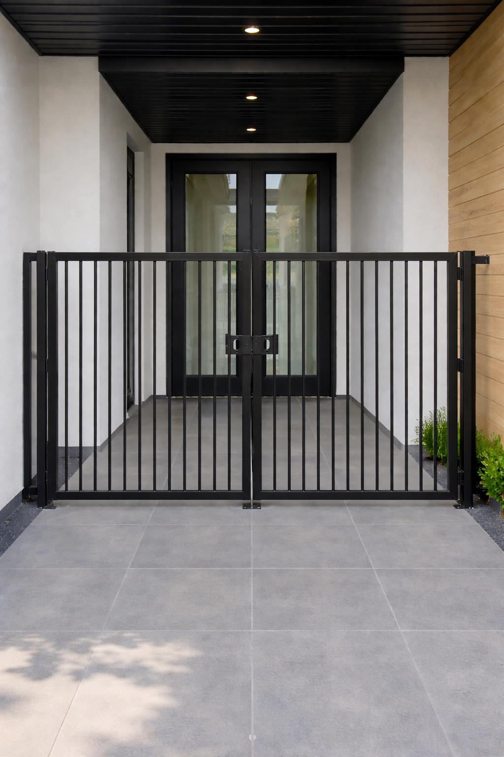Aria Modern Steel Walk Gate | Custom Double Side Yard Entry Garden Pathway Gate