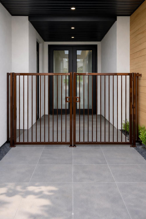 Aria Modern Steel Walk Gate | Custom Double Side Yard Entry Garden Pathway Gate