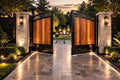 Luxury Arched Wrought Iron Gate | Custom Steel Wood Entry Door