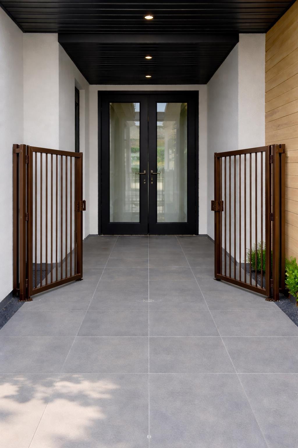 Aria Modern Steel Walk Gate | Custom Double Side Yard Entry Garden Pathway Gate